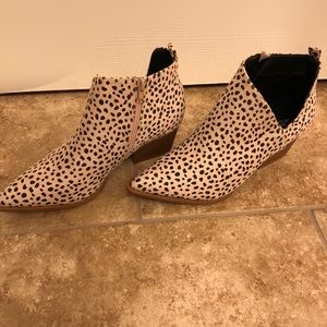Cheetah booties - brand new